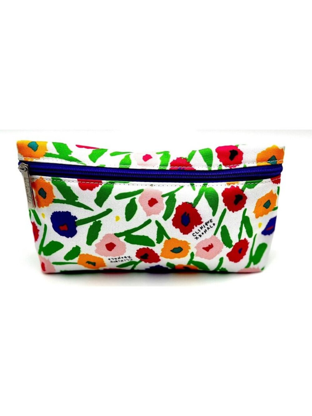 Clinique x Donald Cosmetic Makeup Bag NEW Travel Case Pouch Purse Organizer Zip